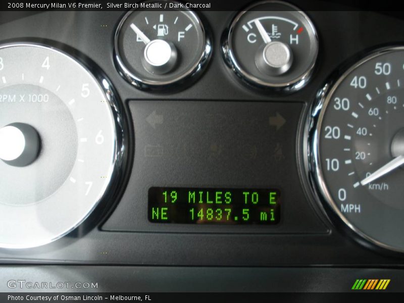 Silver Birch Metallic / Dark Charcoal 2008 Mercury Milan V6 Premier