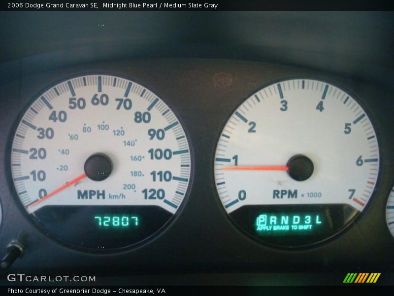 Midnight Blue Pearl / Medium Slate Gray 2006 Dodge Grand Caravan SE