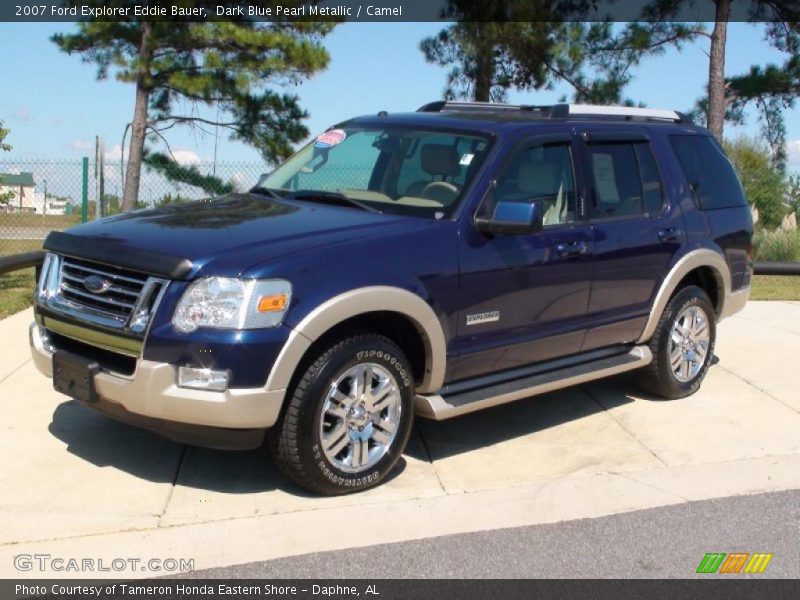 Dark Blue Pearl Metallic / Camel 2007 Ford Explorer Eddie Bauer