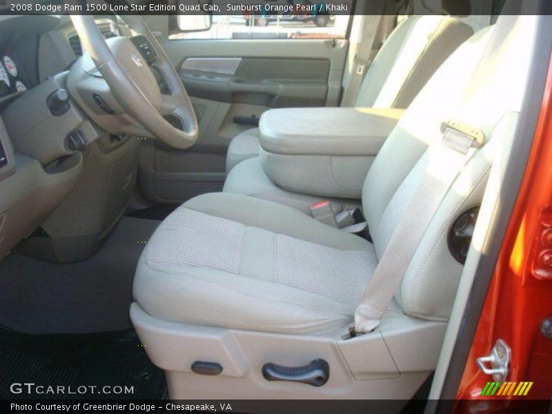 Sunburst Orange Pearl / Khaki 2008 Dodge Ram 1500 Lone Star Edition Quad Cab