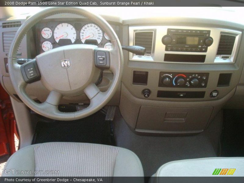 Sunburst Orange Pearl / Khaki 2008 Dodge Ram 1500 Lone Star Edition Quad Cab
