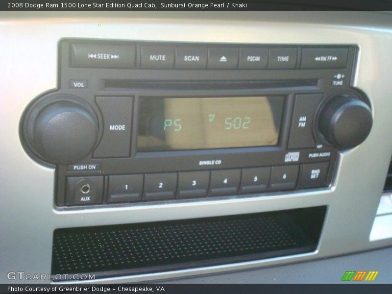 Sunburst Orange Pearl / Khaki 2008 Dodge Ram 1500 Lone Star Edition Quad Cab