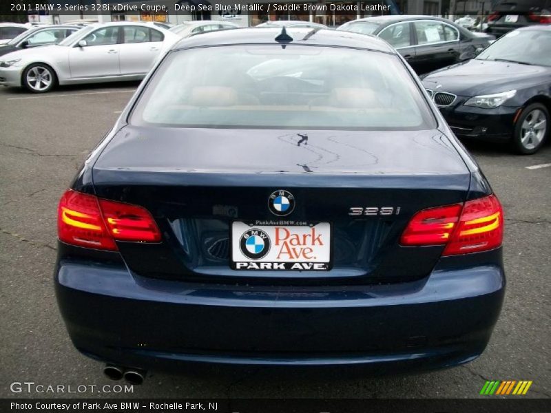 Deep Sea Blue Metallic / Saddle Brown Dakota Leather 2011 BMW 3 Series 328i xDrive Coupe