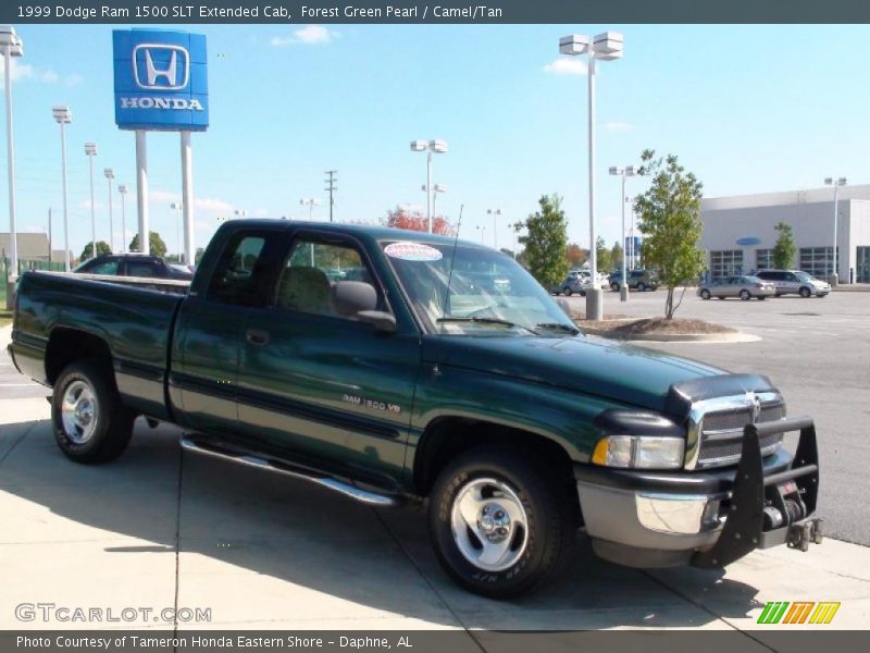 Forest Green Pearl / Camel/Tan 1999 Dodge Ram 1500 SLT Extended Cab