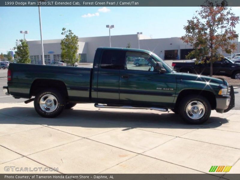 Forest Green Pearl / Camel/Tan 1999 Dodge Ram 1500 SLT Extended Cab