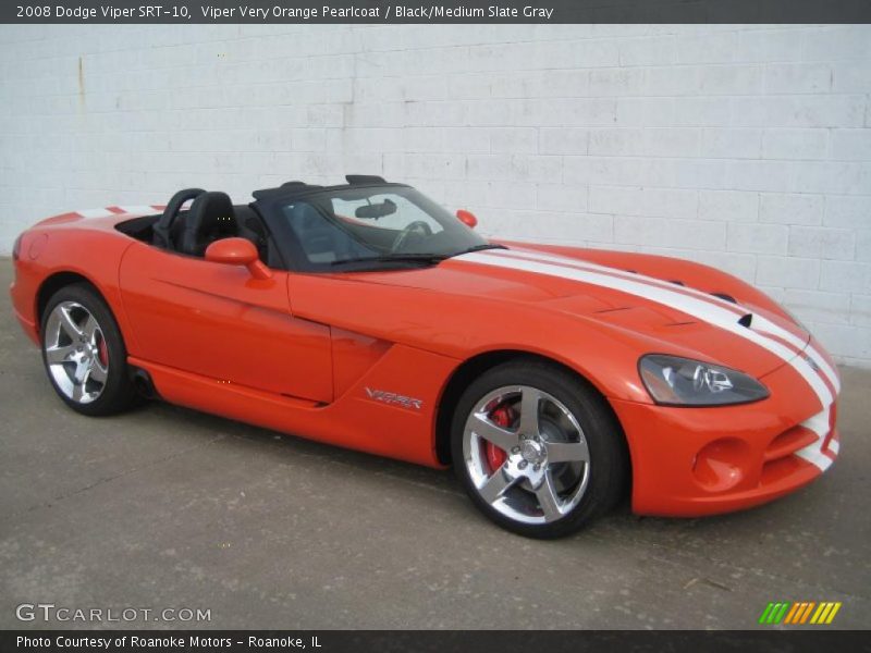 Viper Very Orange Pearlcoat / Black/Medium Slate Gray 2008 Dodge Viper SRT-10