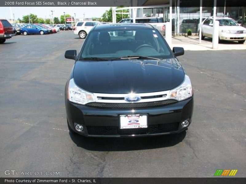 Black / Charcoal Black 2008 Ford Focus SES Sedan