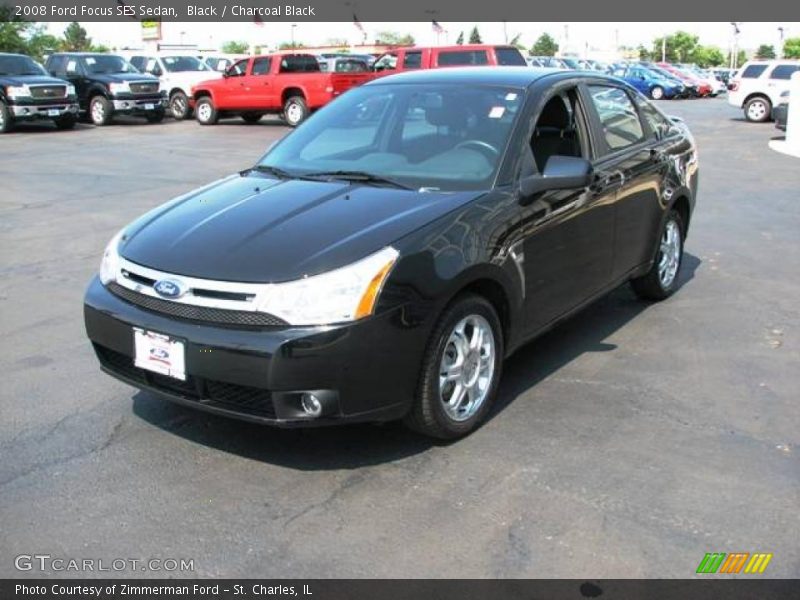 Black / Charcoal Black 2008 Ford Focus SES Sedan