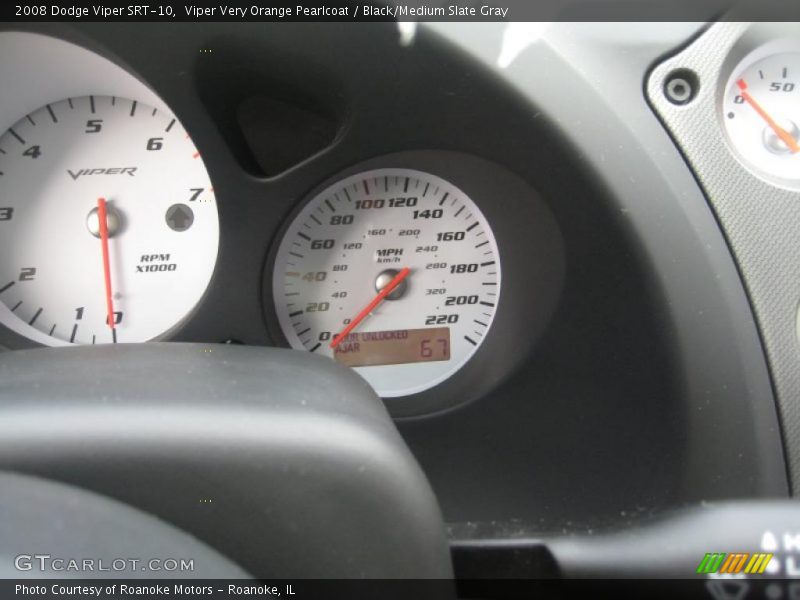 Viper Very Orange Pearlcoat / Black/Medium Slate Gray 2008 Dodge Viper SRT-10