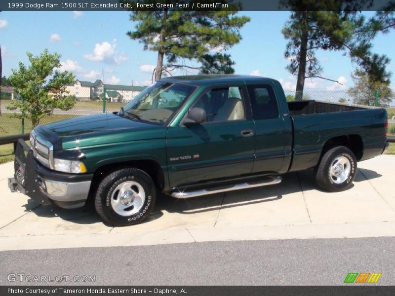 Forest Green Pearl / Camel/Tan 1999 Dodge Ram 1500 SLT Extended Cab