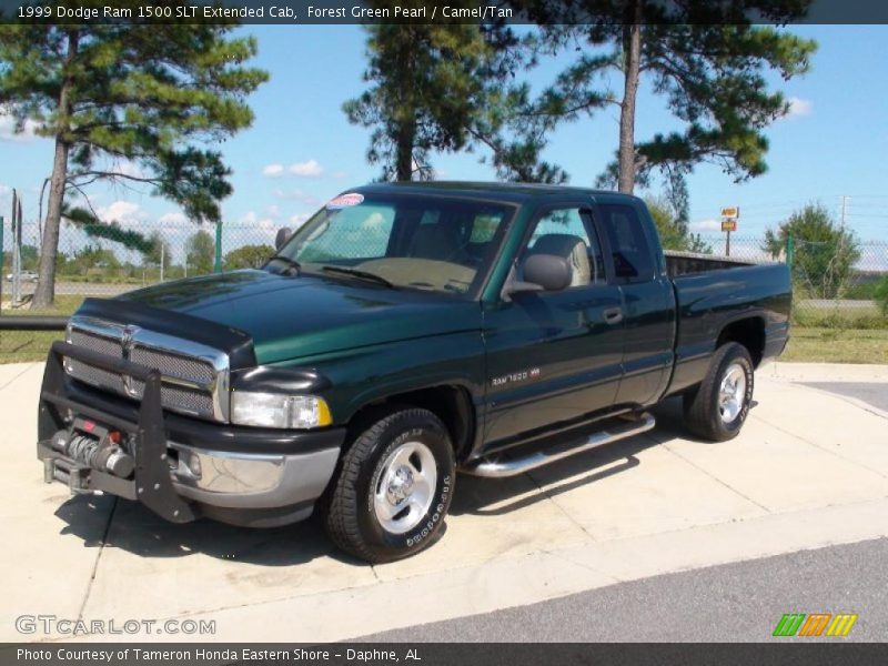 Forest Green Pearl / Camel/Tan 1999 Dodge Ram 1500 SLT Extended Cab