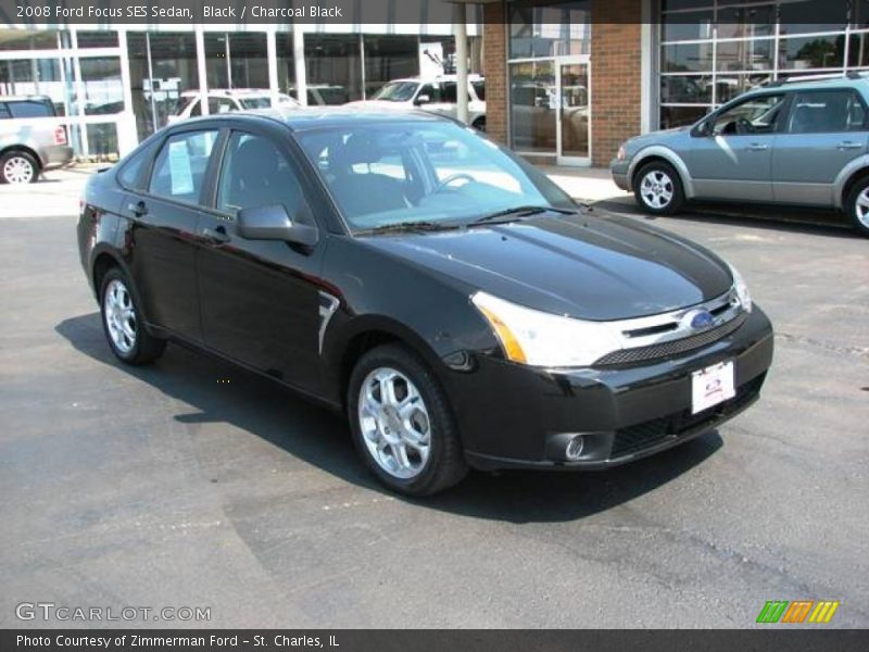 Black / Charcoal Black 2008 Ford Focus SES Sedan