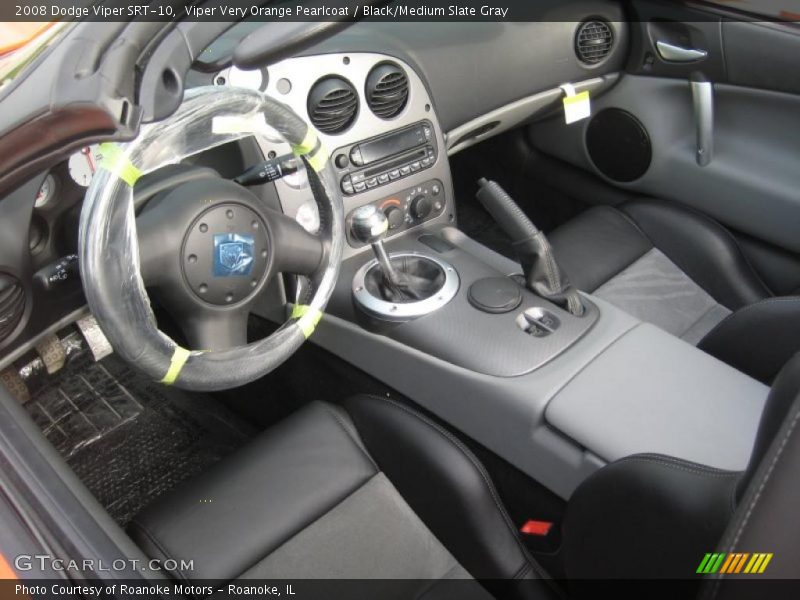  2008 Viper SRT-10 Black/Medium Slate Gray Interior