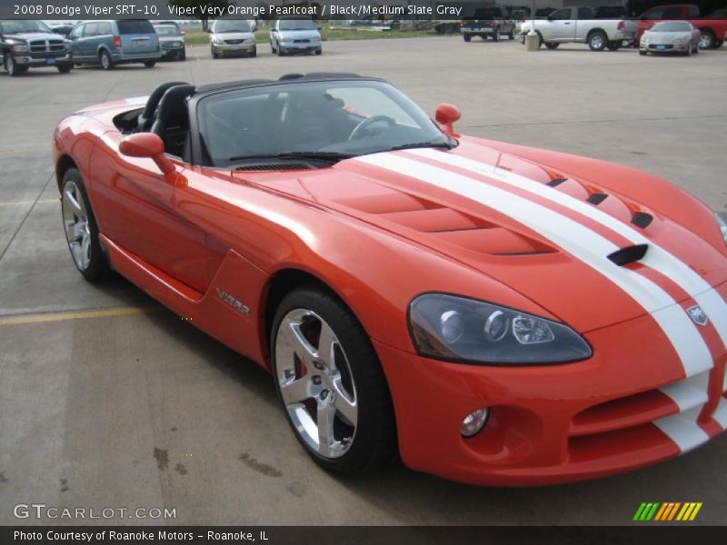 Viper Very Orange Pearlcoat / Black/Medium Slate Gray 2008 Dodge Viper SRT-10