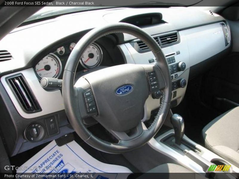 Black / Charcoal Black 2008 Ford Focus SES Sedan