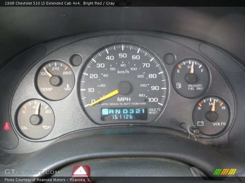  1998 S10 LS Extended Cab 4x4 LS Extended Cab 4x4 Gauges