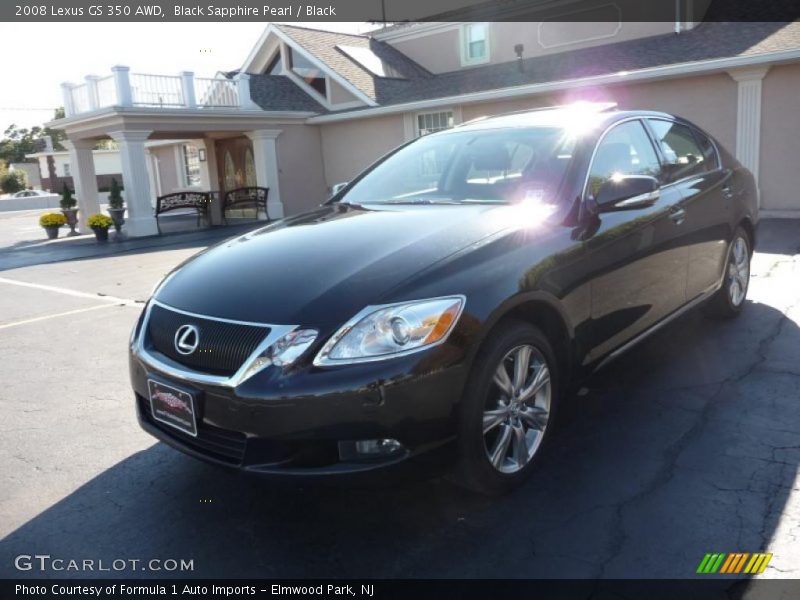 Black Sapphire Pearl / Black 2008 Lexus GS 350 AWD