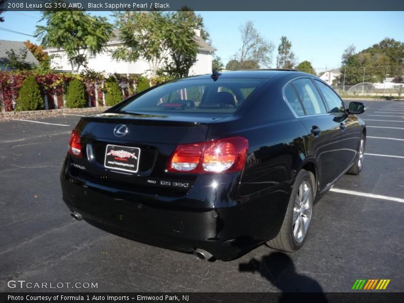 Black Sapphire Pearl / Black 2008 Lexus GS 350 AWD