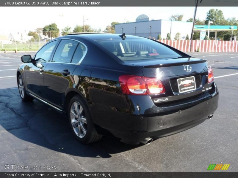Black Sapphire Pearl / Black 2008 Lexus GS 350 AWD