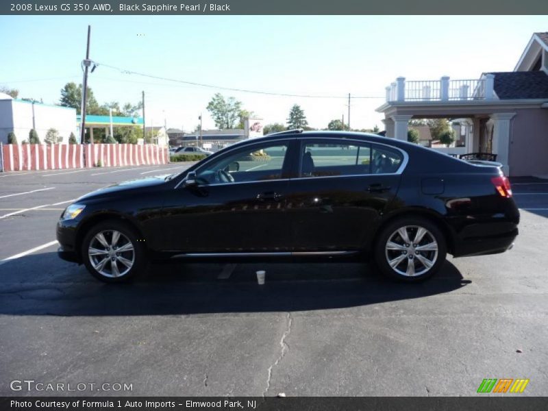 Black Sapphire Pearl / Black 2008 Lexus GS 350 AWD