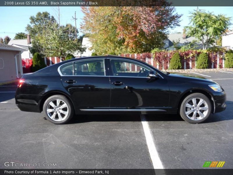Black Sapphire Pearl / Black 2008 Lexus GS 350 AWD