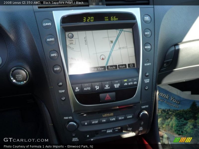Black Sapphire Pearl / Black 2008 Lexus GS 350 AWD