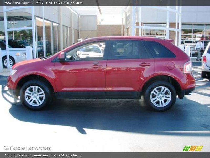 Redfire Metallic / Camel 2008 Ford Edge SEL AWD