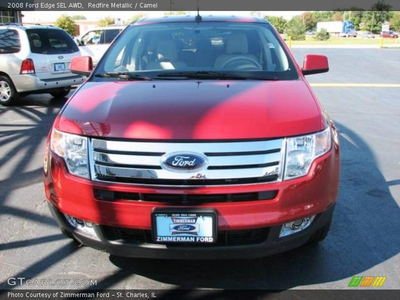 Redfire Metallic / Camel 2008 Ford Edge SEL AWD