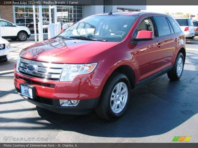 Redfire Metallic / Camel 2008 Ford Edge SEL AWD