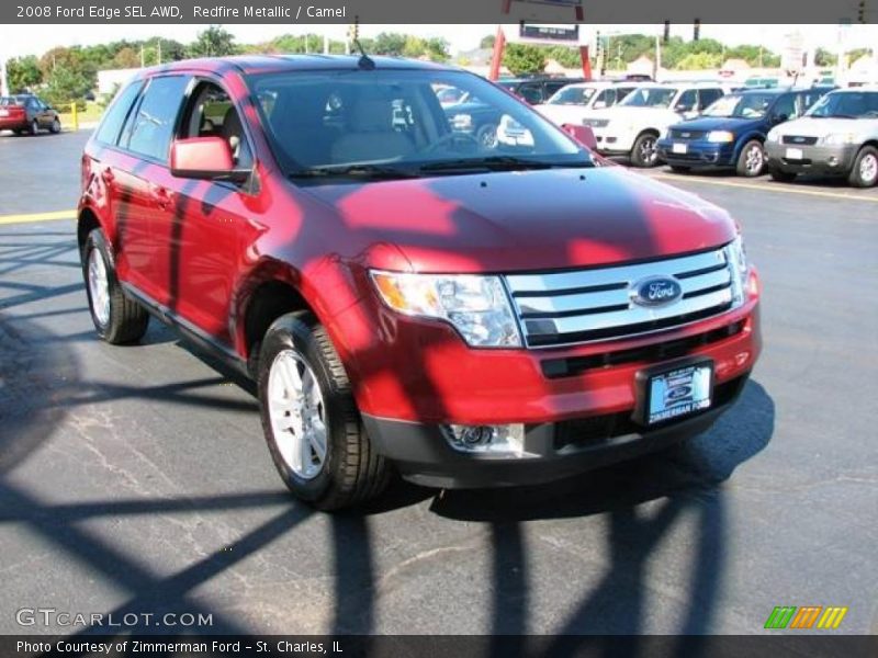 Redfire Metallic / Camel 2008 Ford Edge SEL AWD