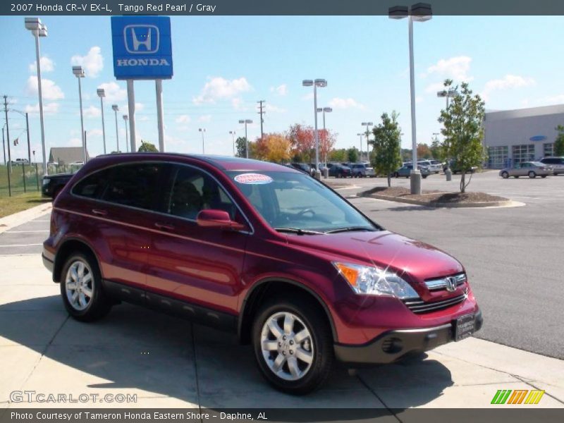 Tango Red Pearl / Gray 2007 Honda CR-V EX-L