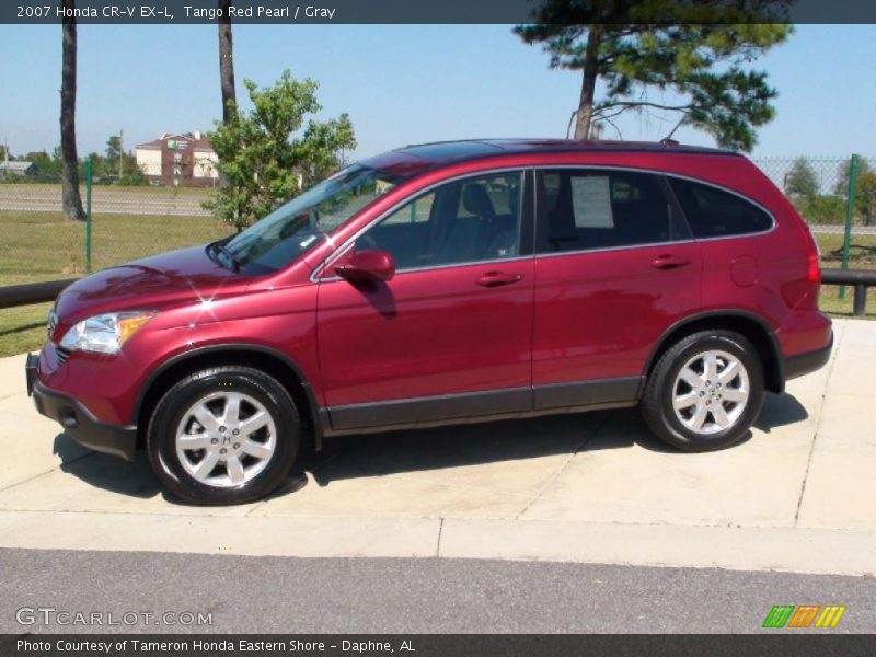 Tango Red Pearl / Gray 2007 Honda CR-V EX-L