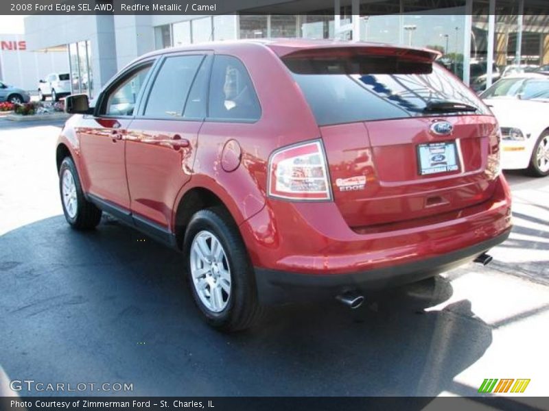 Redfire Metallic / Camel 2008 Ford Edge SEL AWD