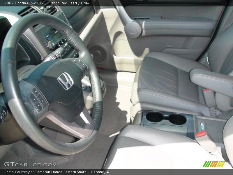 Tango Red Pearl / Gray 2007 Honda CR-V EX-L
