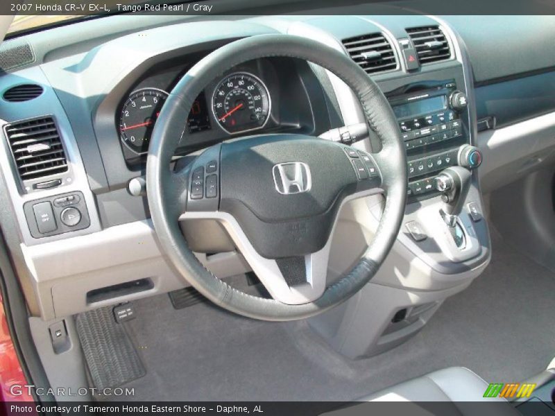 Tango Red Pearl / Gray 2007 Honda CR-V EX-L