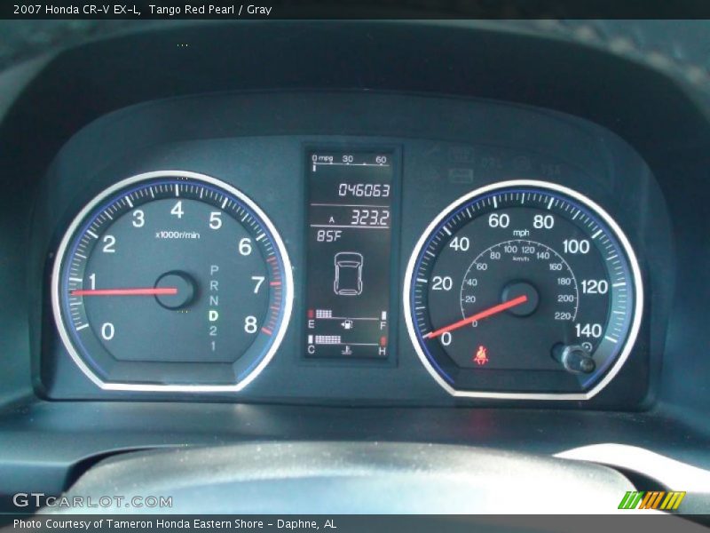 Tango Red Pearl / Gray 2007 Honda CR-V EX-L