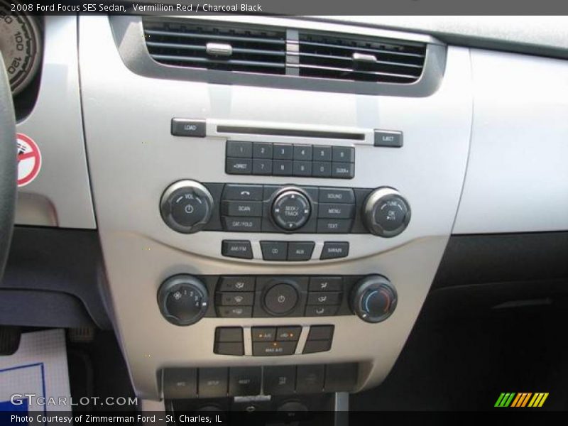 Vermillion Red / Charcoal Black 2008 Ford Focus SES Sedan