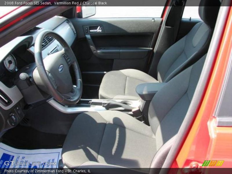 Vermillion Red / Charcoal Black 2008 Ford Focus SES Sedan