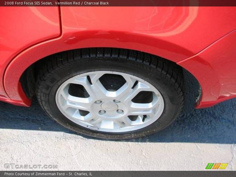 Vermillion Red / Charcoal Black 2008 Ford Focus SES Sedan
