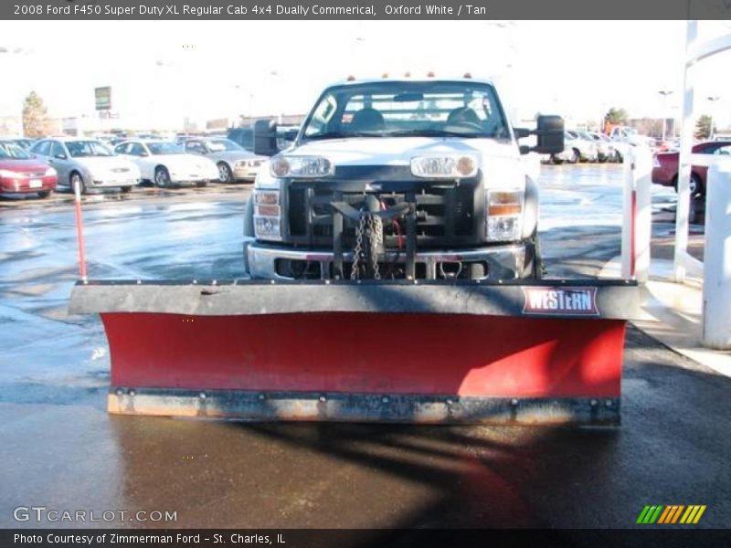 Oxford White / Tan 2008 Ford F450 Super Duty XL Regular Cab 4x4 Dually Commerical
