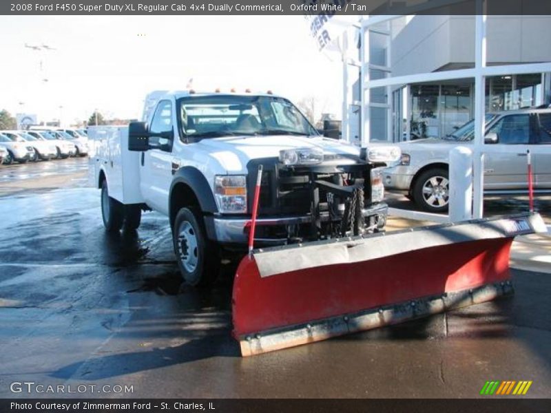 Oxford White / Tan 2008 Ford F450 Super Duty XL Regular Cab 4x4 Dually Commerical