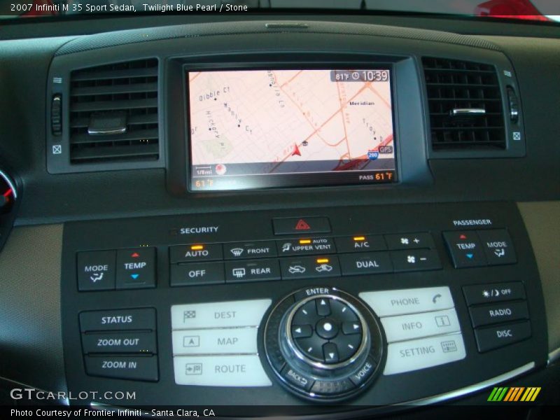 Navigation of 2007 M 35 Sport Sedan