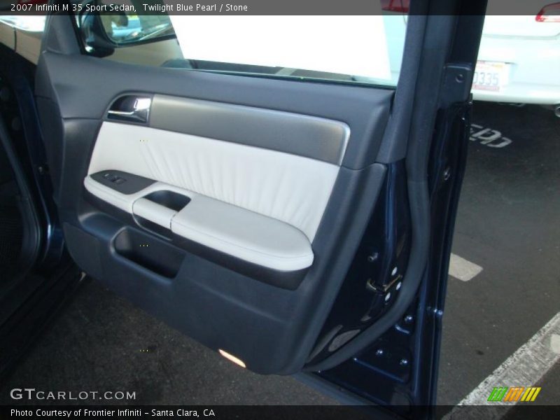 Twilight Blue Pearl / Stone 2007 Infiniti M 35 Sport Sedan