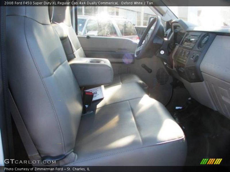 Oxford White / Tan 2008 Ford F450 Super Duty XL Regular Cab 4x4 Dually Commerical