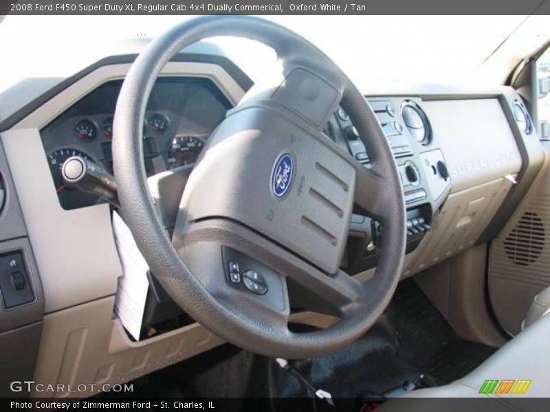 Oxford White / Tan 2008 Ford F450 Super Duty XL Regular Cab 4x4 Dually Commerical