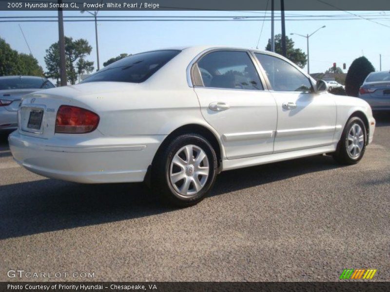 Powder White Pearl / Beige 2005 Hyundai Sonata GL