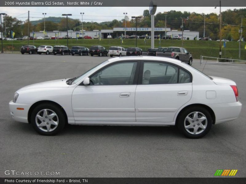 Nordic White / Gray 2006 Hyundai Elantra GLS Sedan