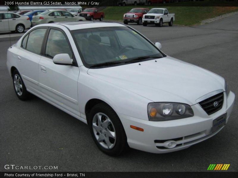 Nordic White / Gray 2006 Hyundai Elantra GLS Sedan