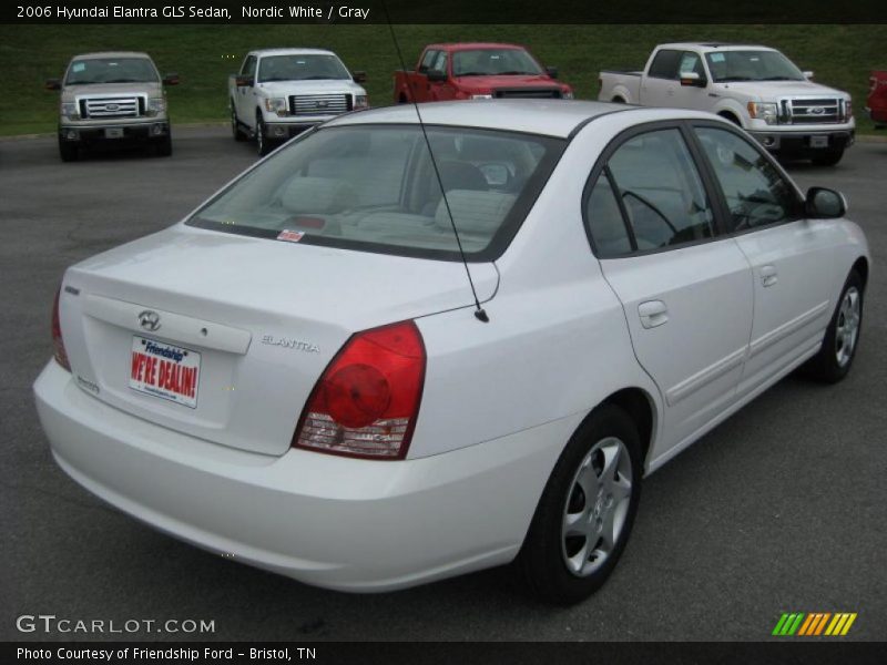 Nordic White / Gray 2006 Hyundai Elantra GLS Sedan
