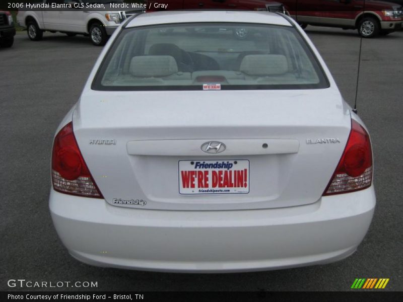 Nordic White / Gray 2006 Hyundai Elantra GLS Sedan